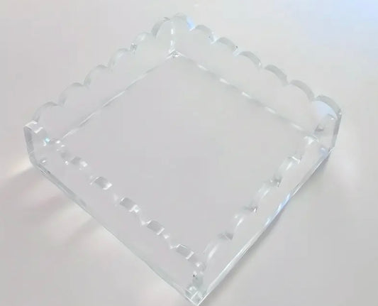 Acrylic Scalloped Decor Tray