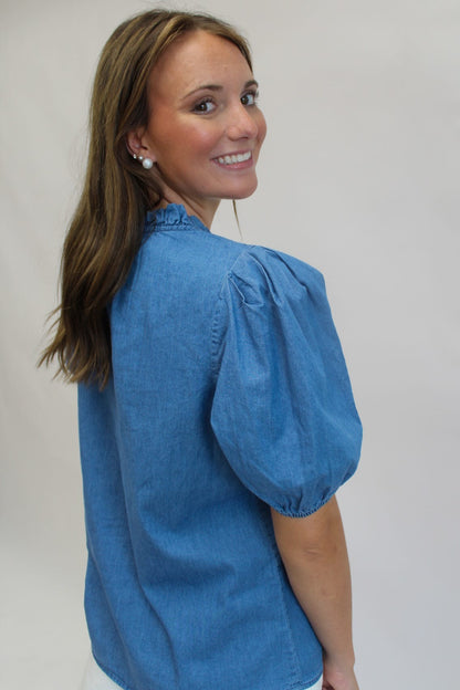 Lainey Chambray Top
