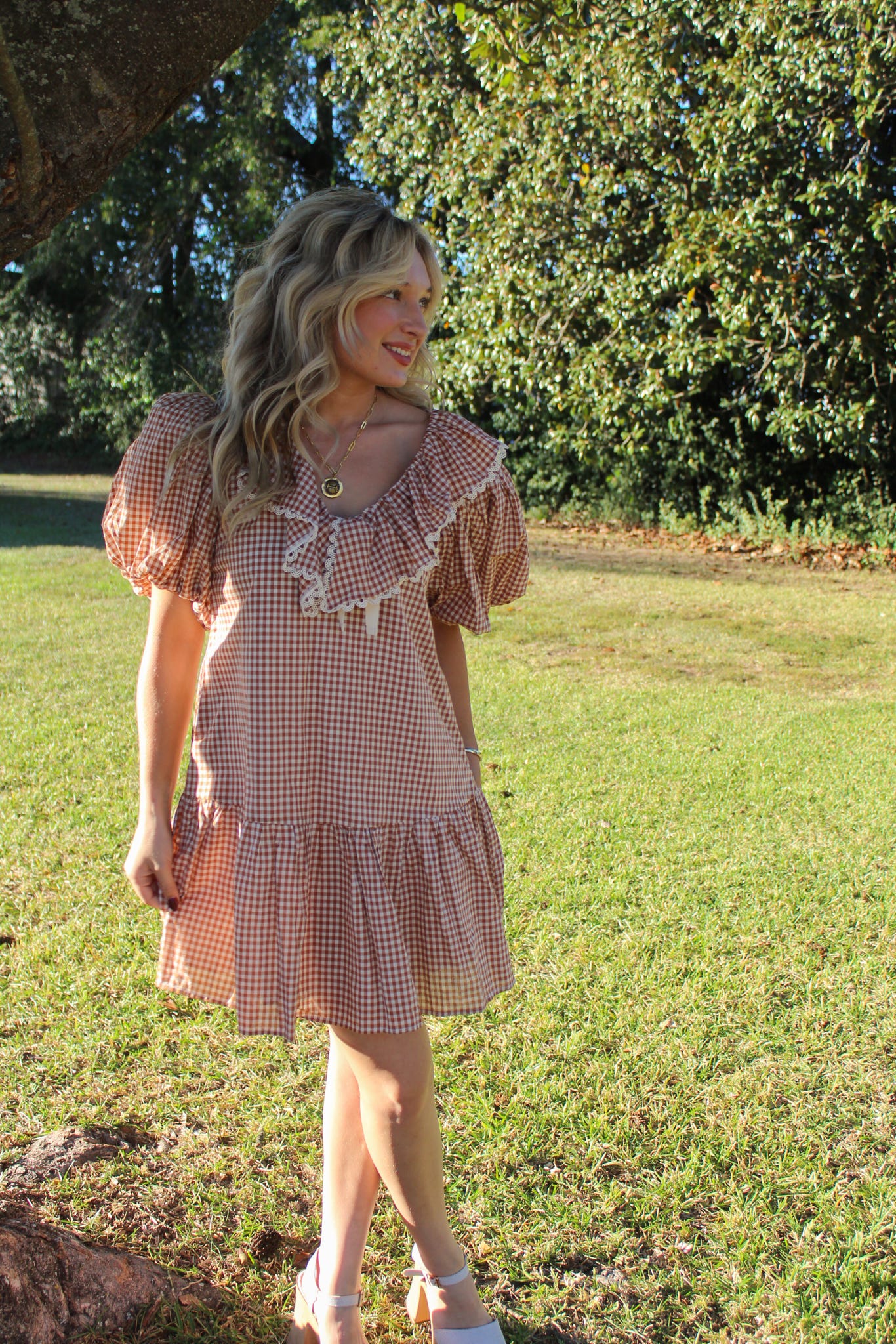 Wren Gingham Mini Dress