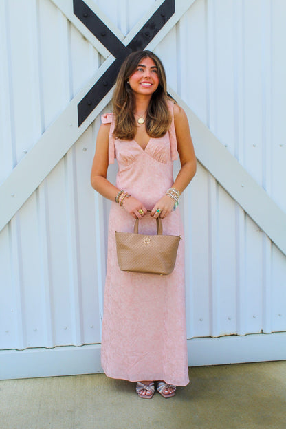 Paris Nights Pink Maxi Dress