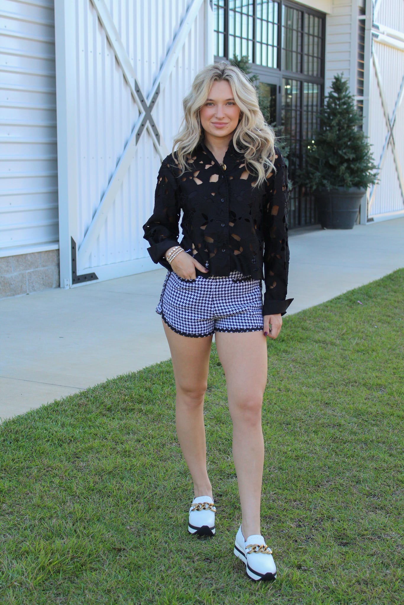 Houndstooth Shorties