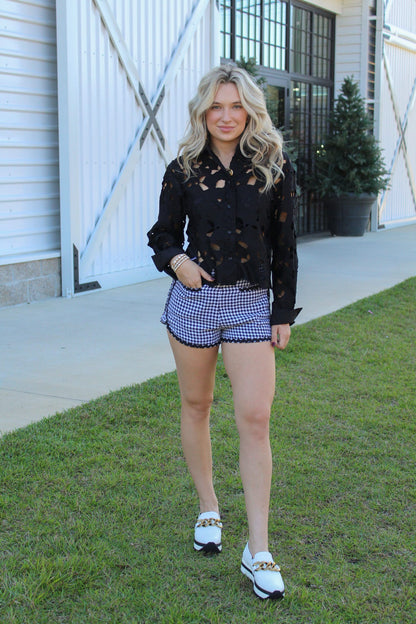 Houndstooth Shorties