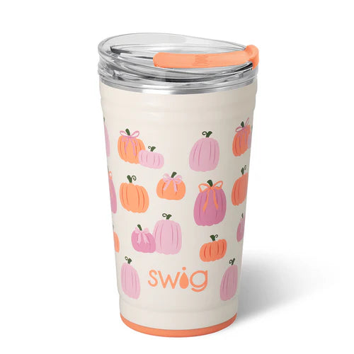 Pumpkin and Bows Swig