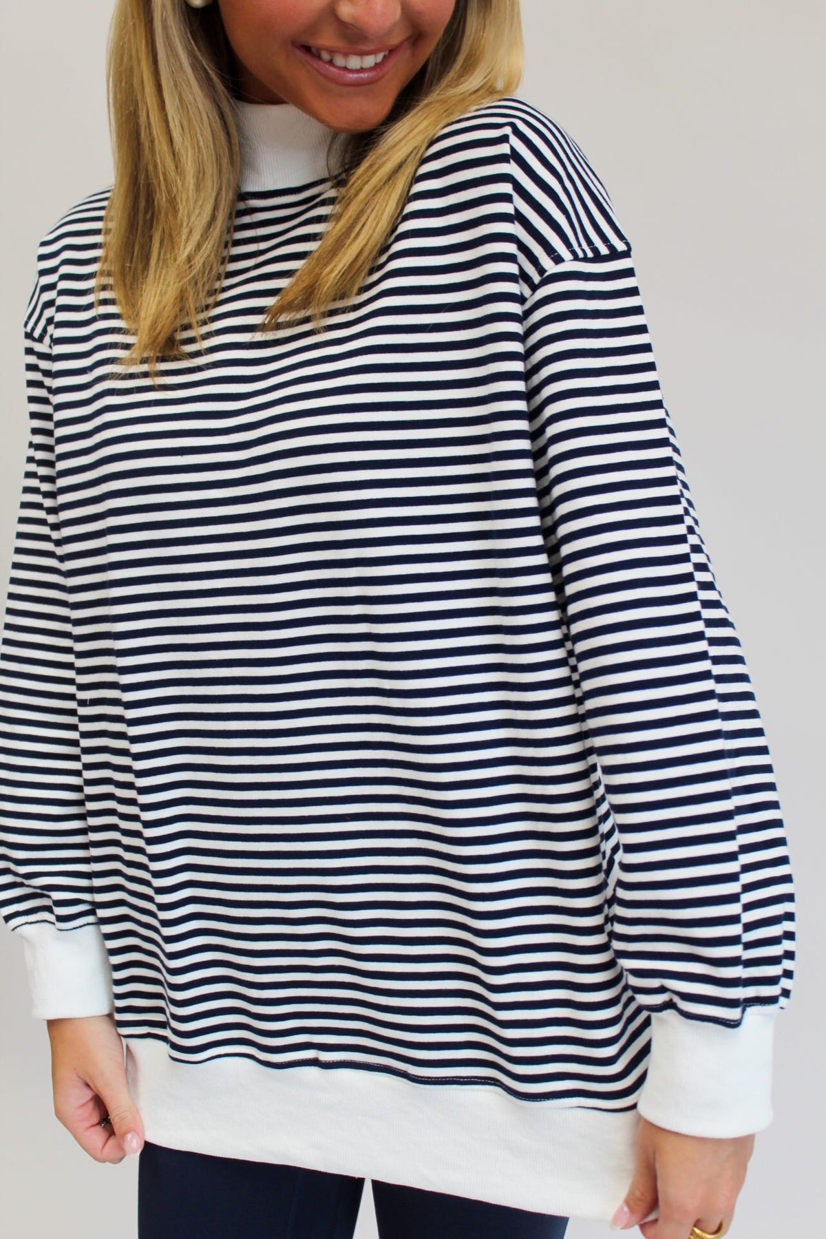 Here We Go Mockneck Sweatshirt