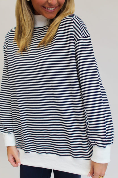 Here We Go Mockneck Sweatshirt