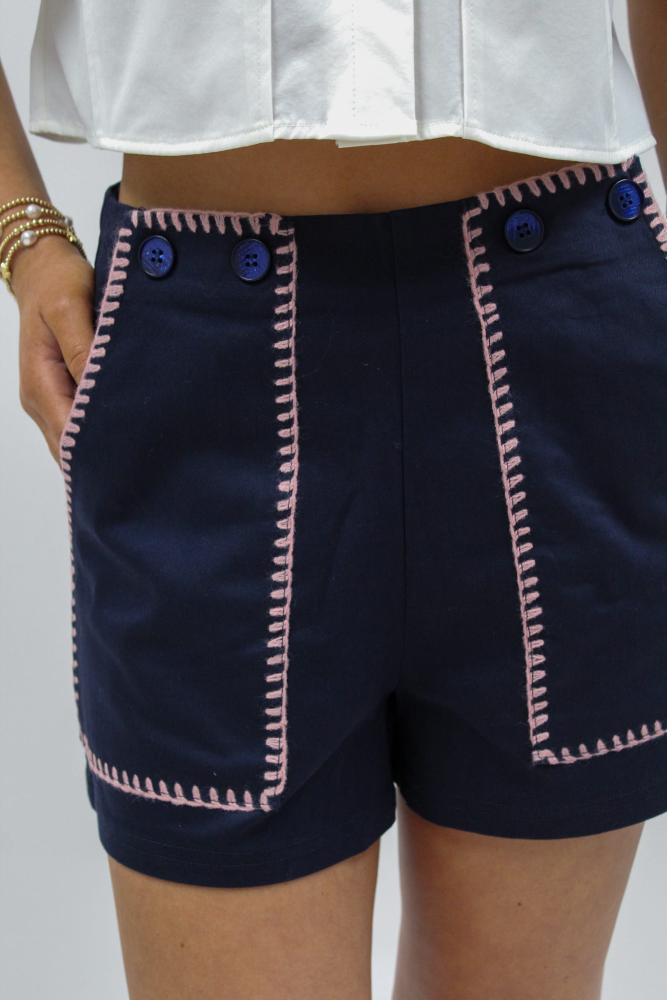 Sailmaker Stitch Shorts - Navy