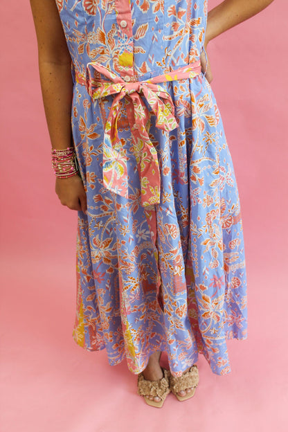 Rosalie Cornflower Midi Dress