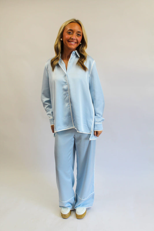 Skybreeze Silk Pants Set
