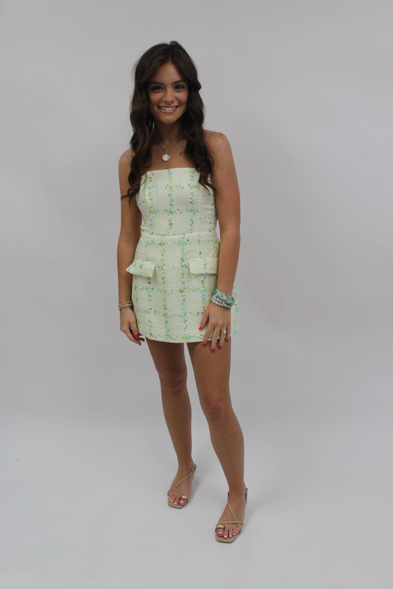 Quinn's Woven Light Yellow Romper