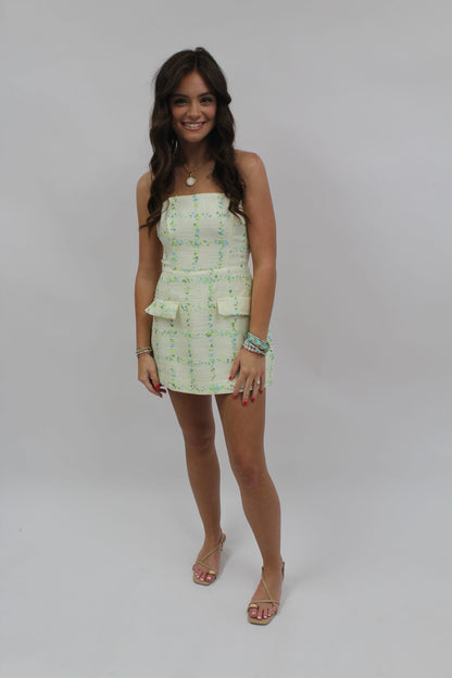 Quinn's Woven Light Yellow Romper