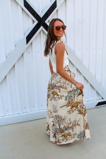 Maple Field & Feather Brady Wrap Maxi Skirt