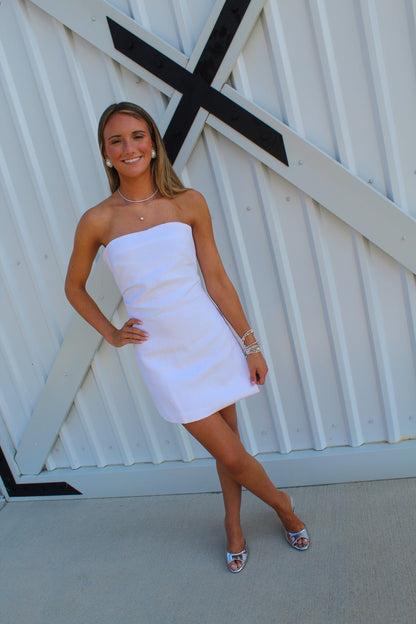 All Eyes On Me Strapless Mini Dress