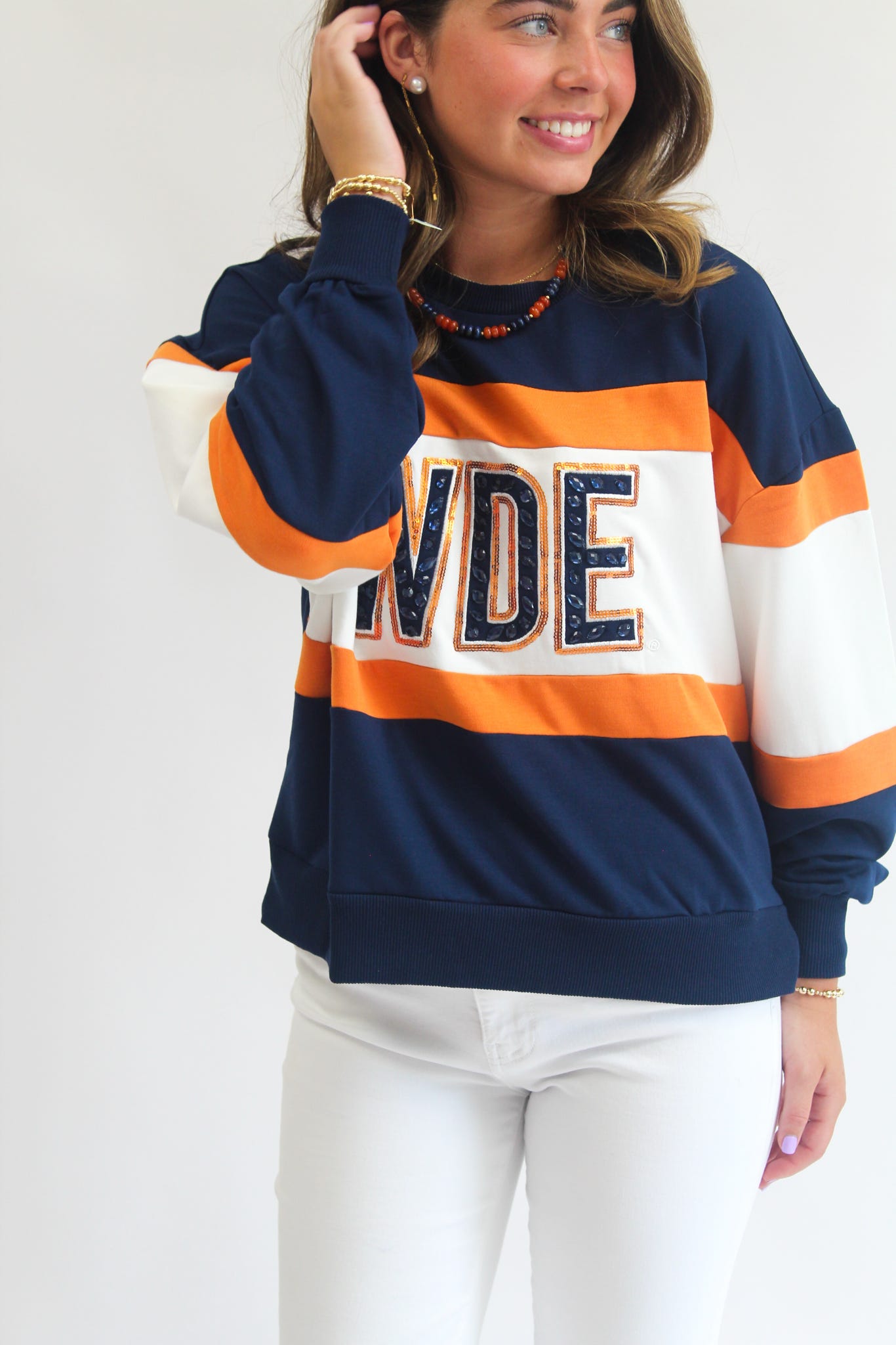 AU Wide Stripe Millie Sweatshirt