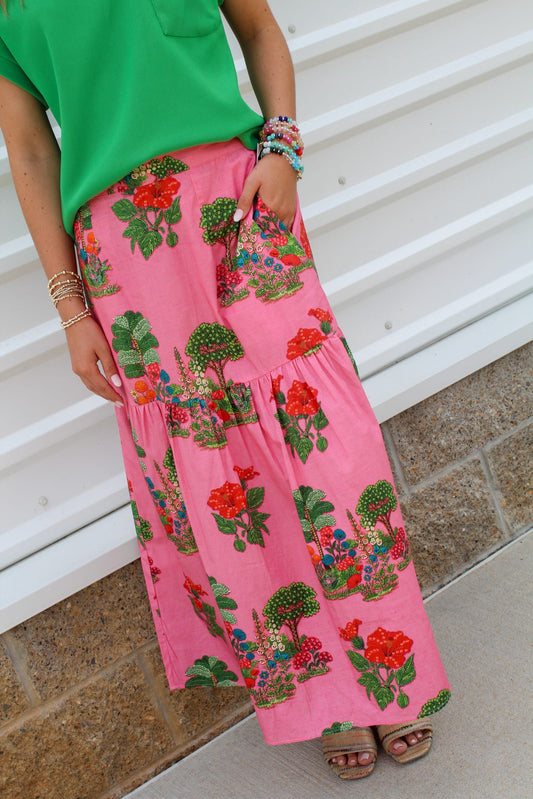 Pink Isles Maxi Skirt