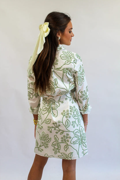 Sarah Dress Lacecap White
