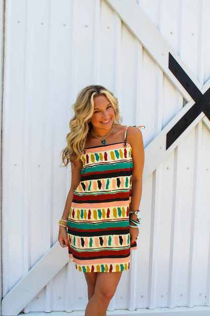 Ethnic Clash Mini Dress