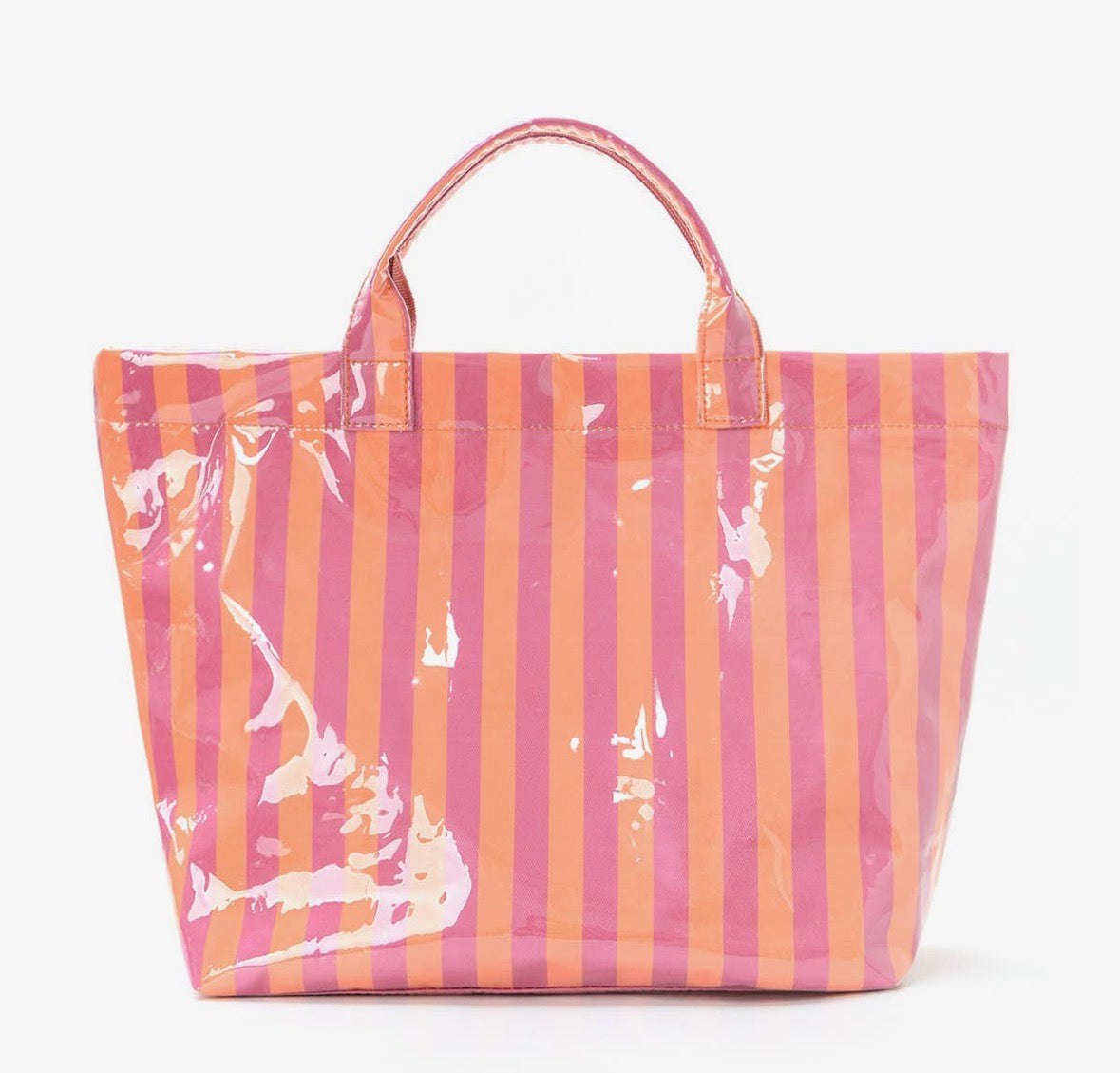 Colorblock Striped Tote Bag - Waterproof Beach Bag