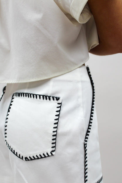 Sailmaker Stitch Shorts - White