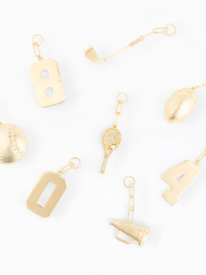 Varsity Number Bag Charm