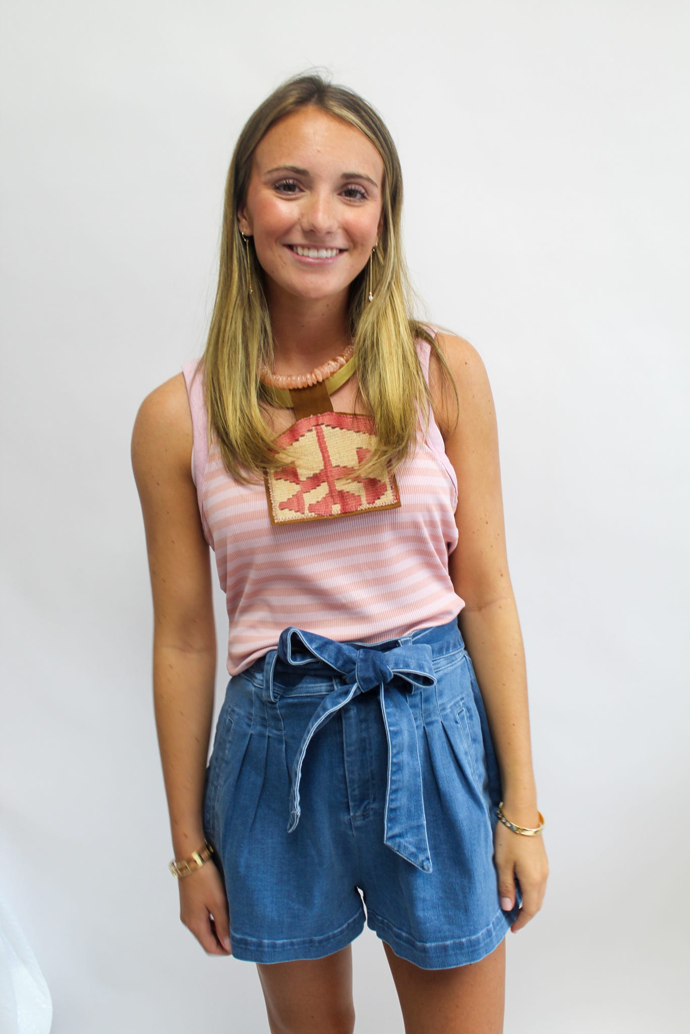 Pink Lemonade Stripe Tank Top