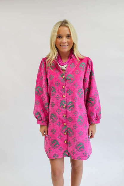 Gypsy Garden Dress- Pink/Green