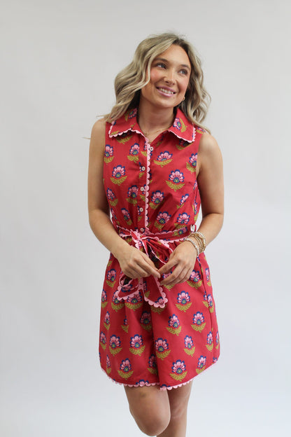 Falling for Florals Scalloped Mini Dress