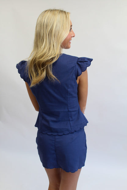 Navy Daydream Mini Skort Set