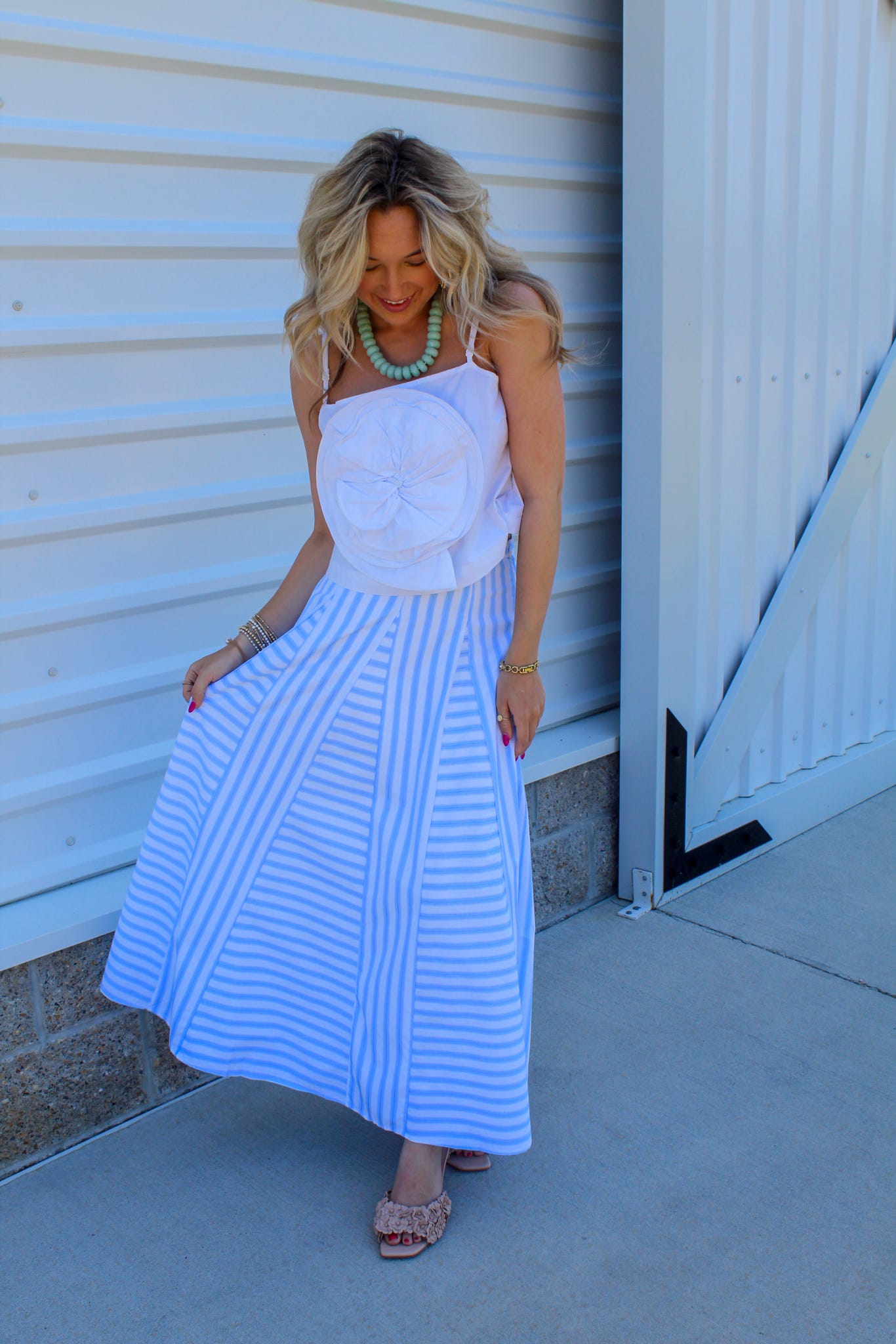 Skylar Stripe Maxi Skirt