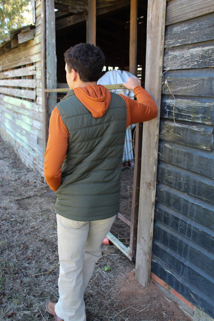 Puffer Vest- Mallard Green