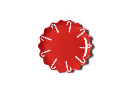 Candy Cane Scalloped 11" Dinner Plate