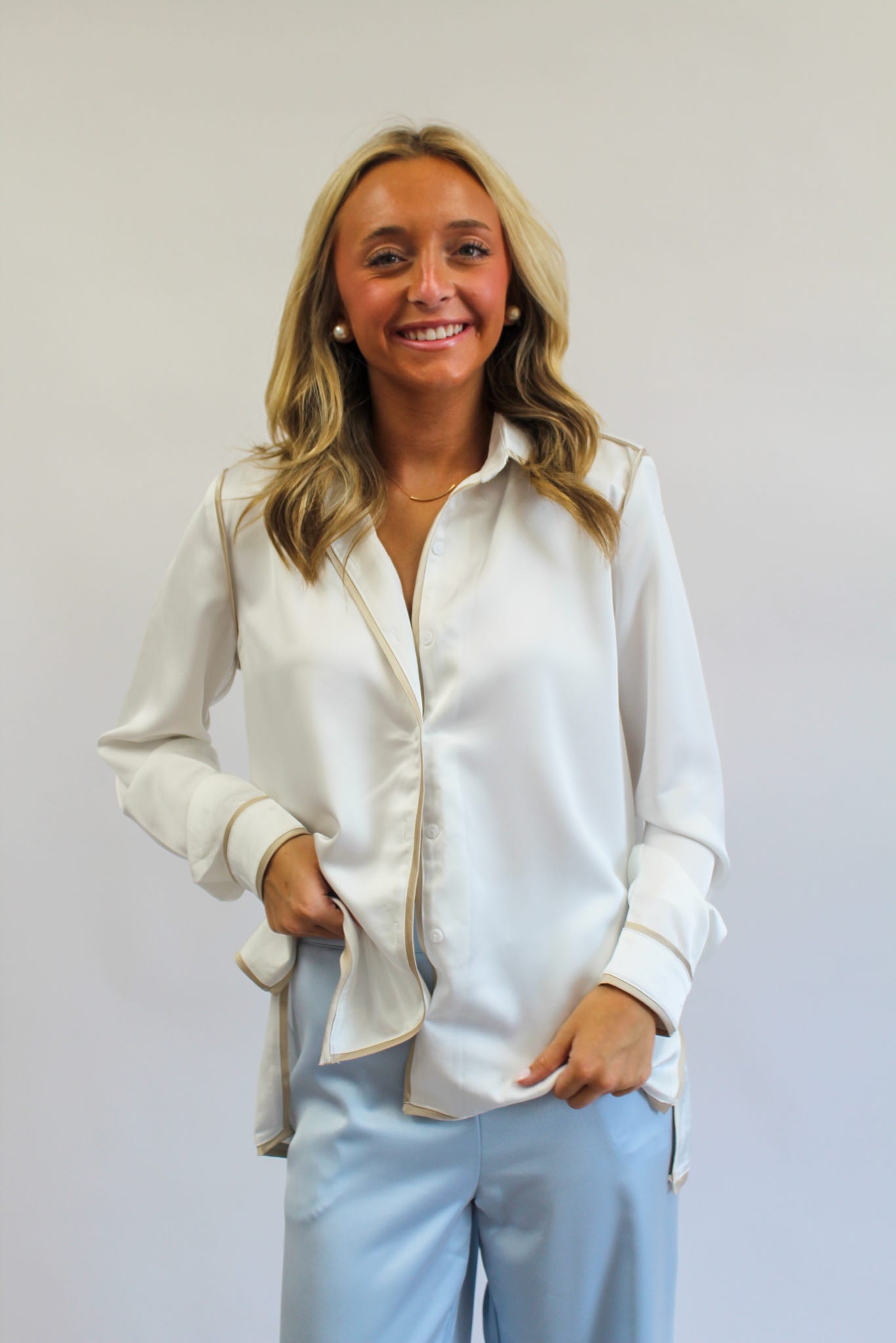 Oyster Bay Button Down Top