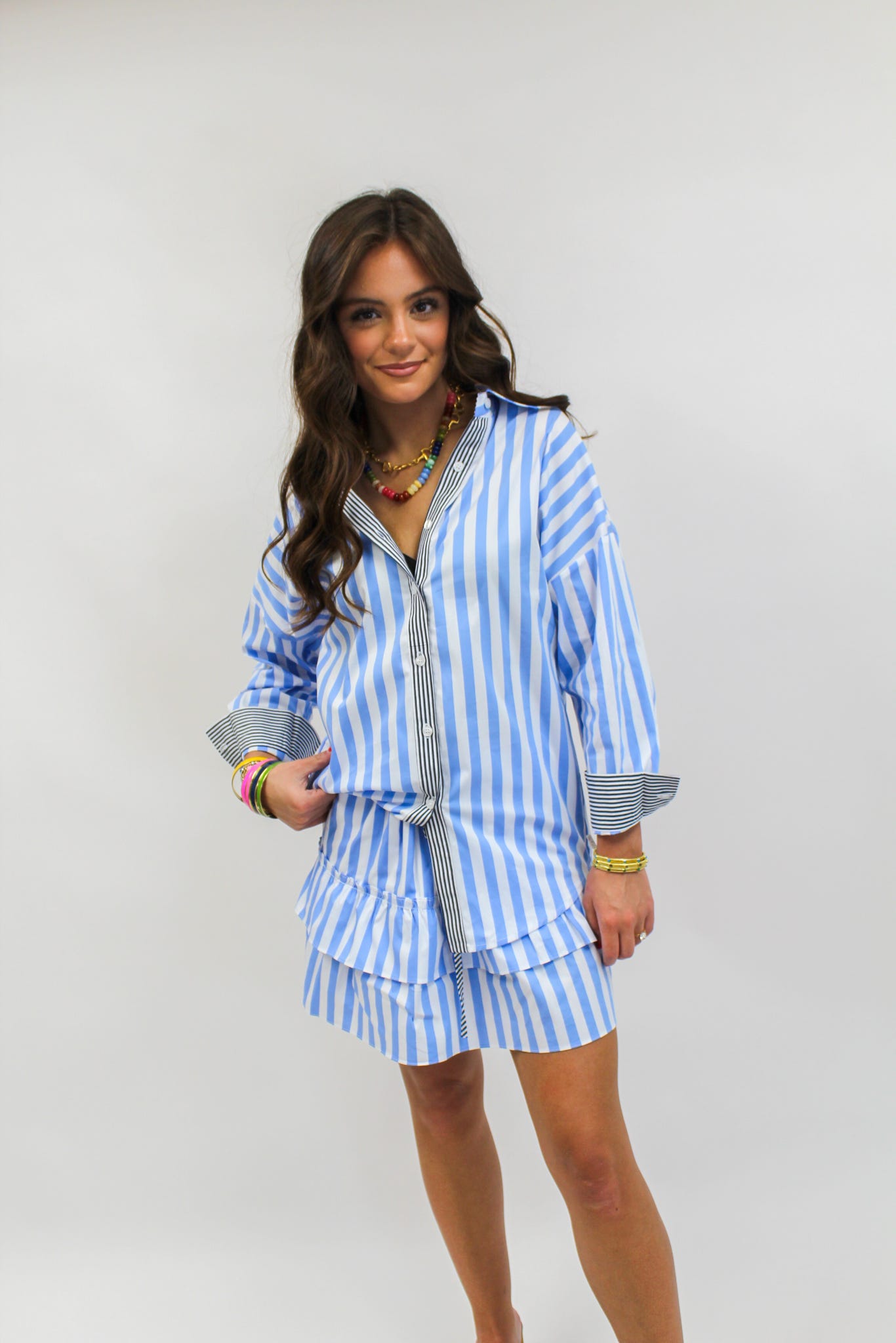 Katherine Top Blue/Black