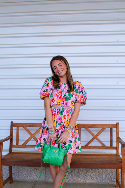 Annie Floral Pop Mini Dress