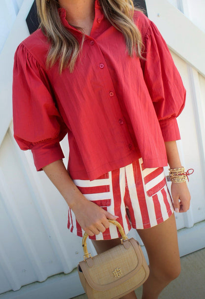 Timeless & True Solid Puff Sleeve Top
