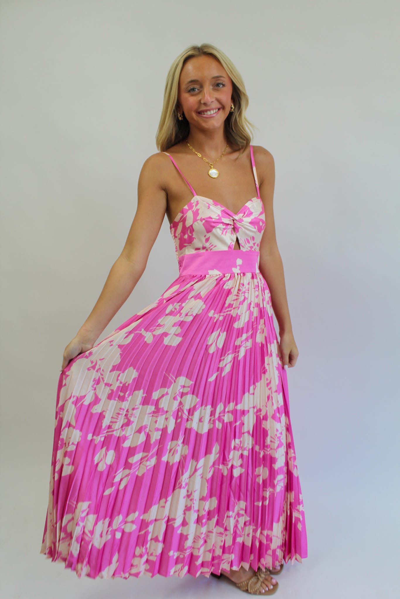 EOS Blossom Pleat Maxi Dress