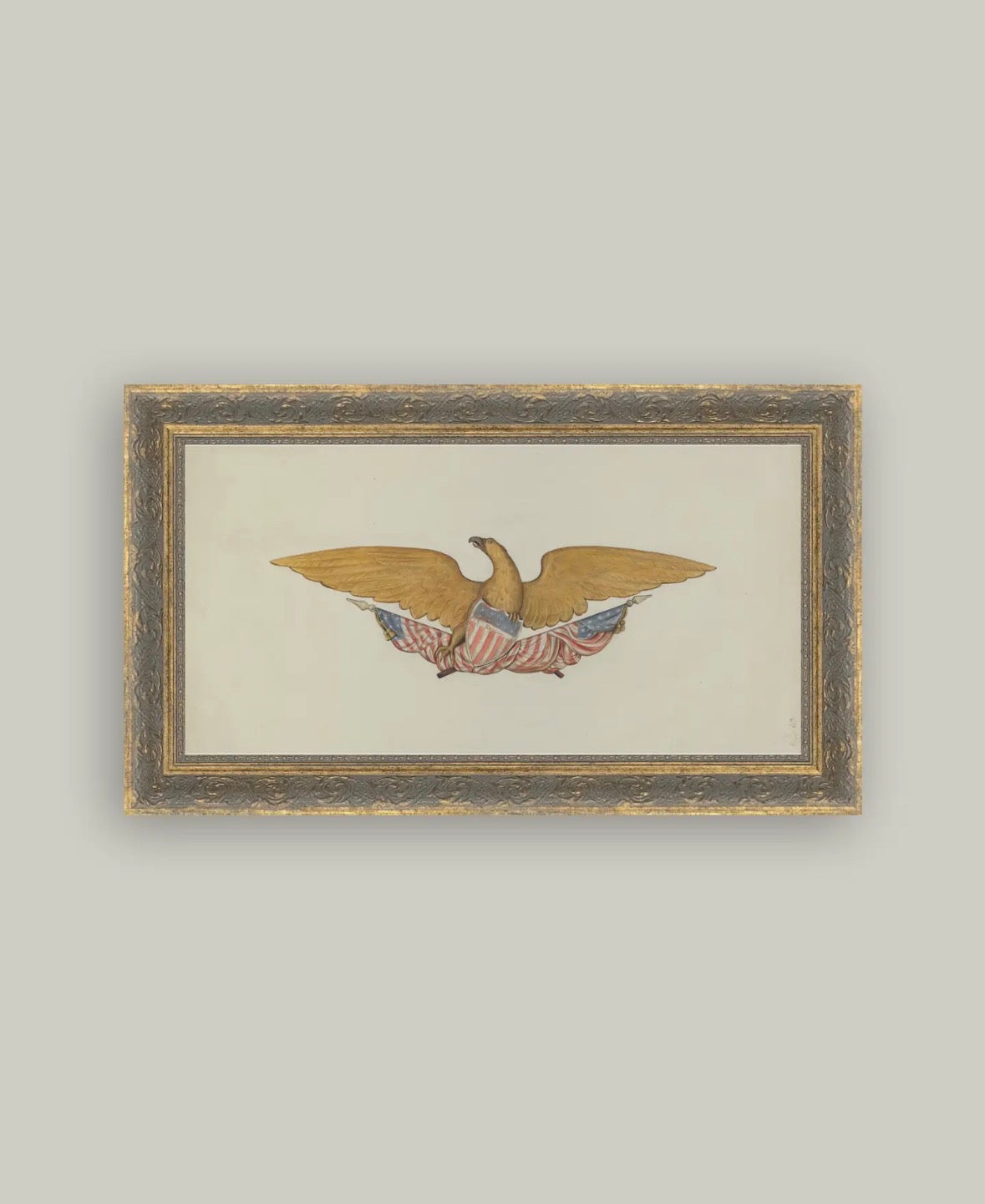 Federal Crest Framed Art 12x7