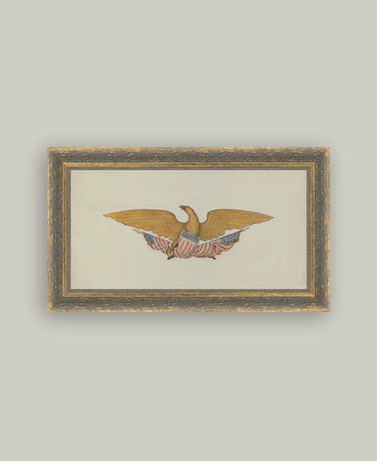 Federal Crest Framed Art 12x7