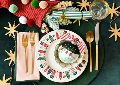 Pine Color Block Round Placemat Set of 4
