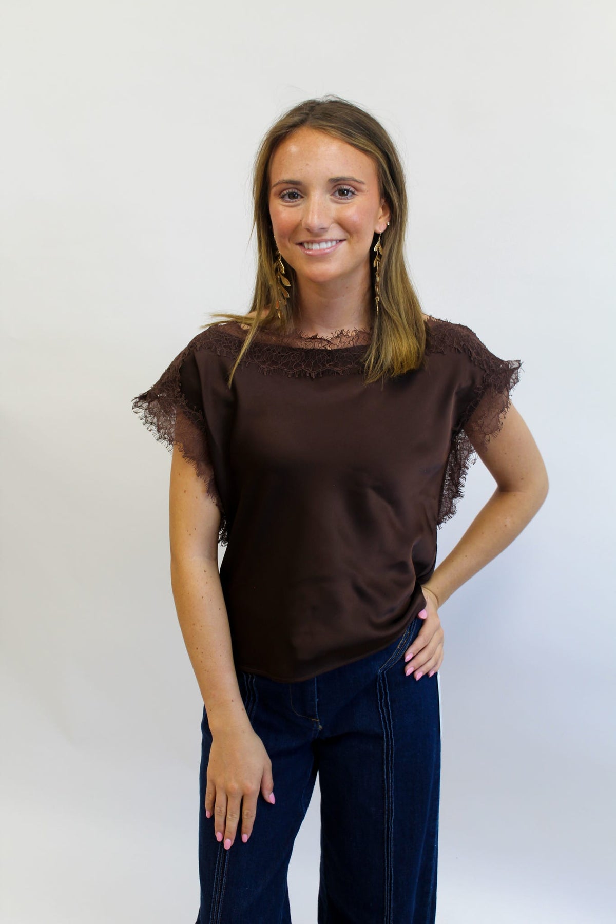 Chris Lace Trim Top