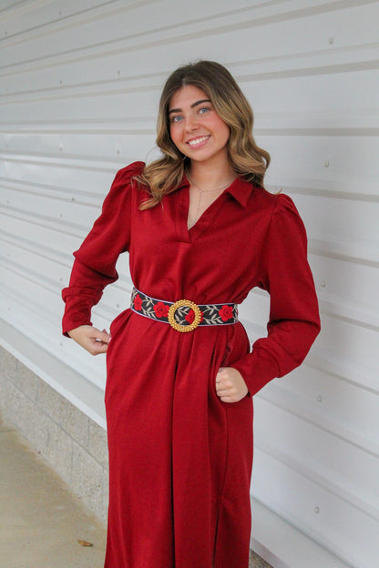 Sweet Talk Wine Dress