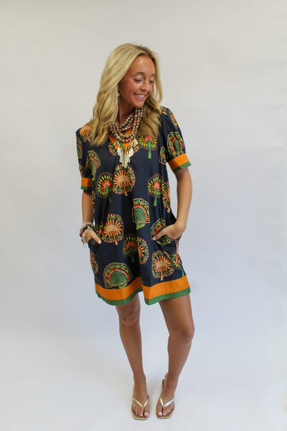 Fall Foliage Mini Dress