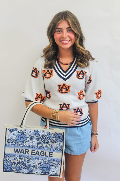 AU Small Logos Faith Sweater