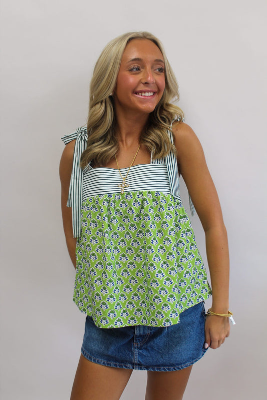 Lime Grove Tie Strap Top
