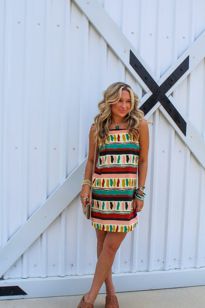 Ethnic Clash Mini Dress