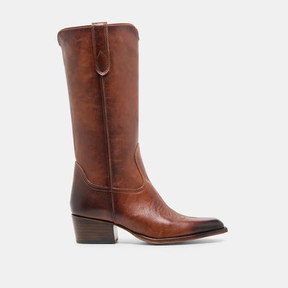 Vigla Chestnut Leather Boots