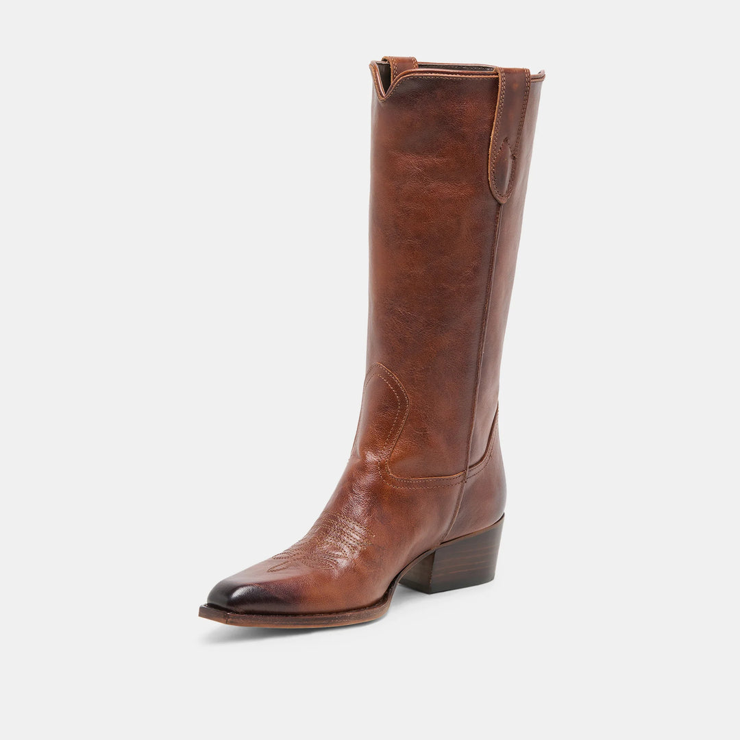 Vigla Chestnut Leather Boots