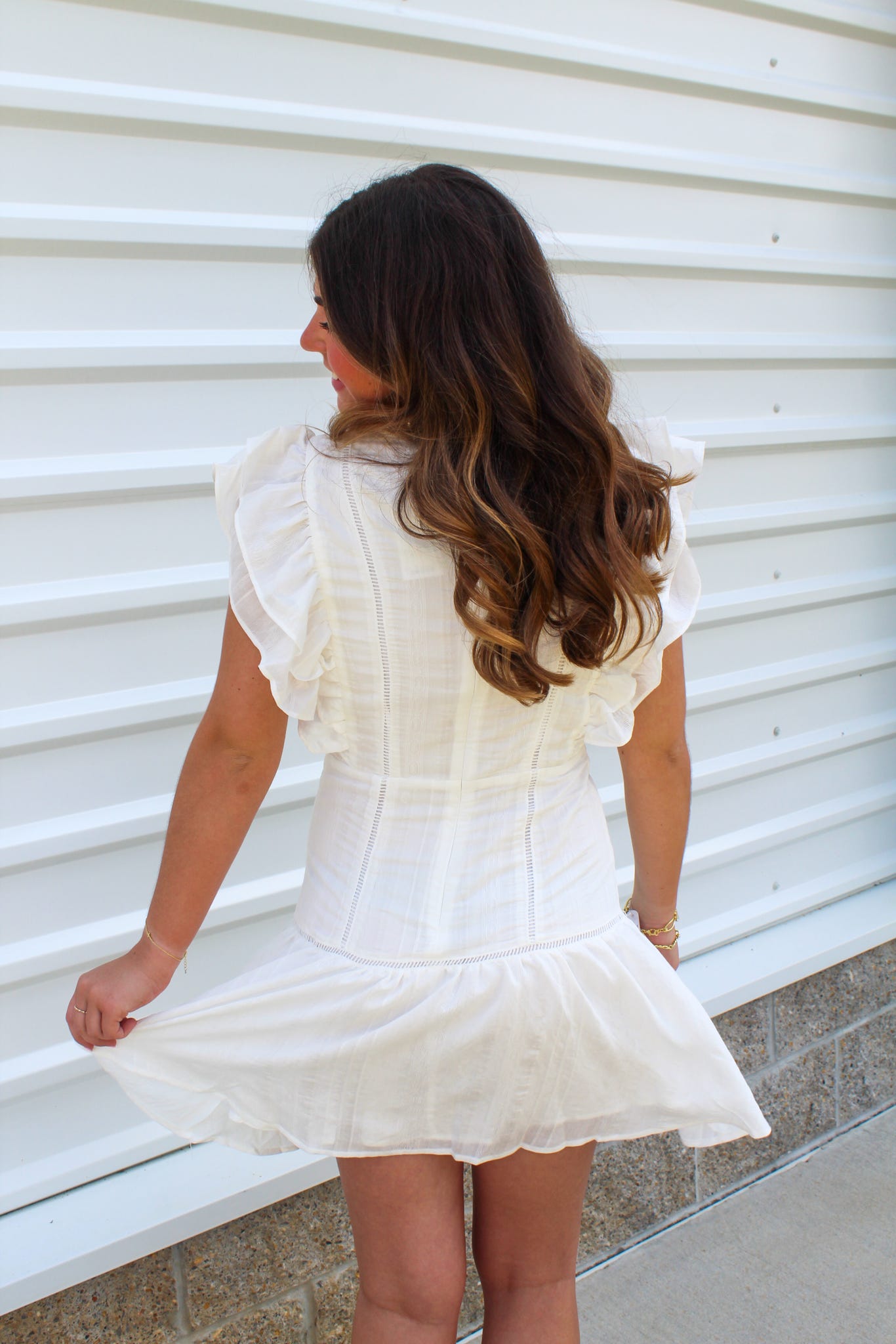 Sutton Ruffle Sleeve Mini Dress
