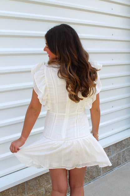 Sutton Ruffle Sleeve Mini Dress