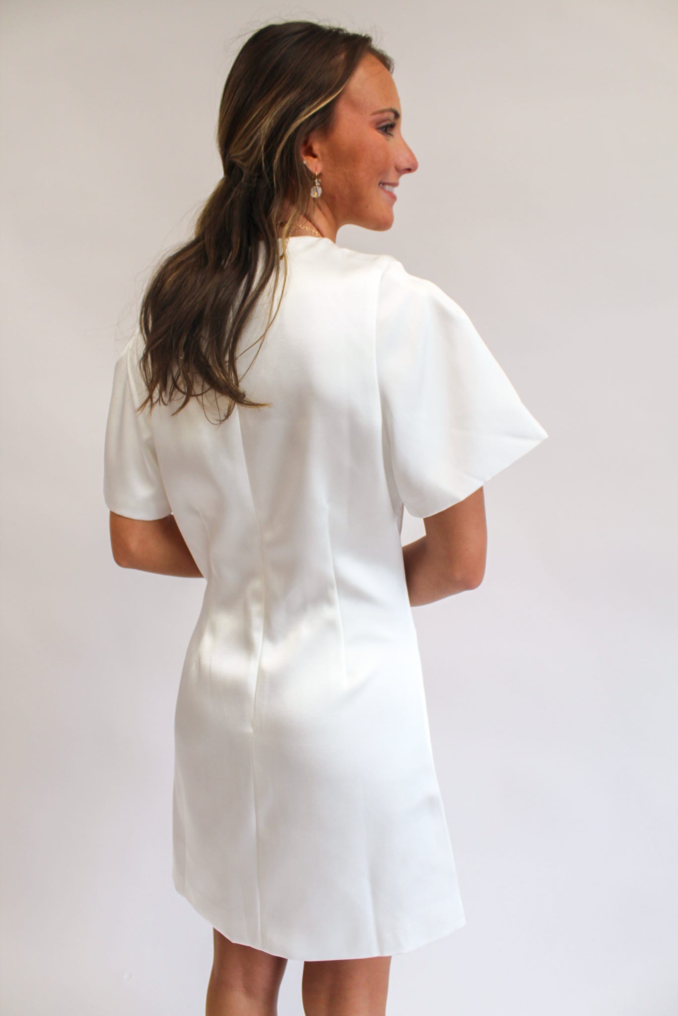 Sweet Moments Satin Puff Sleeve Mini Dress