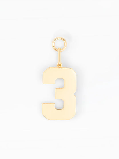 Varsity Number Bag Charm